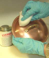 Wipe Everbrite or ProtectaClear on the metal. Wipe Everbrite or ProtectaClear on the metal.