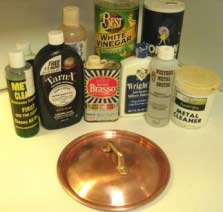 Clean copper with copper polishes. Clean copper with copper polishes.