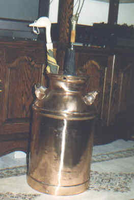 Brass Umbrella Stand coated with Everbrite